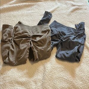 Stylish Women's Leggings - Brown and Gray
